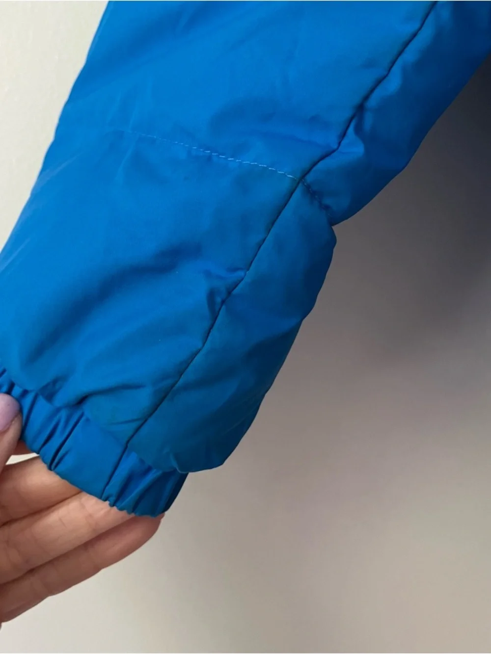 Boys The North Face Down Puffer Jacket XS Blue Lightweight Hooded